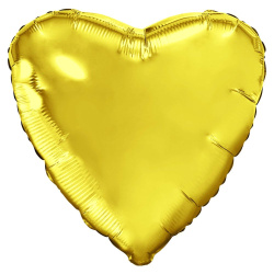 Гелиевый шар, Большое сердце, Золото