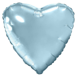 Гелиевый шар, Сердце, Нежно-голубое