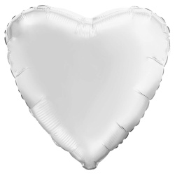 Гелиевый шар, Большое сердце, Белое