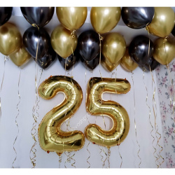 Композиция с Цифрой 25, Золото №1