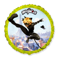 Гелиевый шар, Круг, Леди Баг, Супер Кот