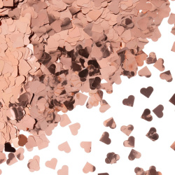 Шар с конфетти, Мелкие сердца, Розовое золото