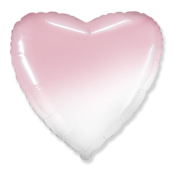 Гелиевый шар, Большое сердце, Розовое, Градиент