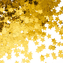 Шар с конфетти, Мелкие звёзды, Золото