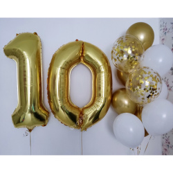 Композиция с Цифрой 10, Золото №2