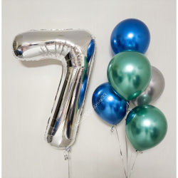 Композиция с Цифрой 7, Серебро №2