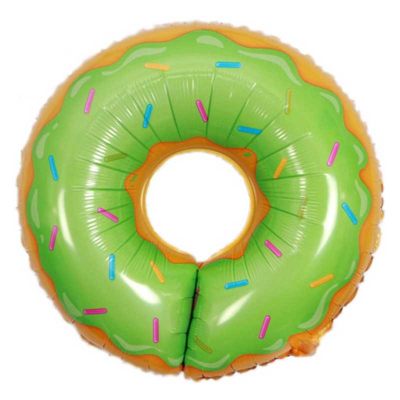 Гелиевый шар, Фигура, Пончик, Зеленый