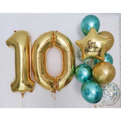 Композиция с Цифрой 10, Золото №1