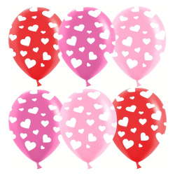 Гелиевый шар, Сердечки, Ассорти