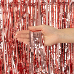 Занавес Дождик, Розовое золото, Металлик, 100*200