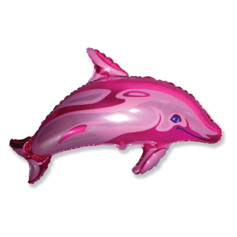 Гелиевый шар, Фигура, Дельфин, Розовый