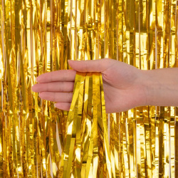 Занавес Дождик, Золото, Металлик, 100*200