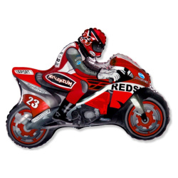 Гелиевый шар, Фигура, Мотоцикл, Красный