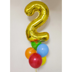 Композиция с Цифрой 2, Золото №1