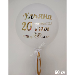 Шар гигант на выписку девочки №1