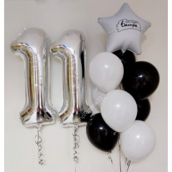 Композиция с Цифрой 11, Серебро №3