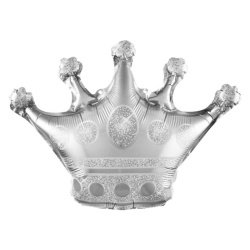 Гелиевый шар, Фигура, Корона, Серебро